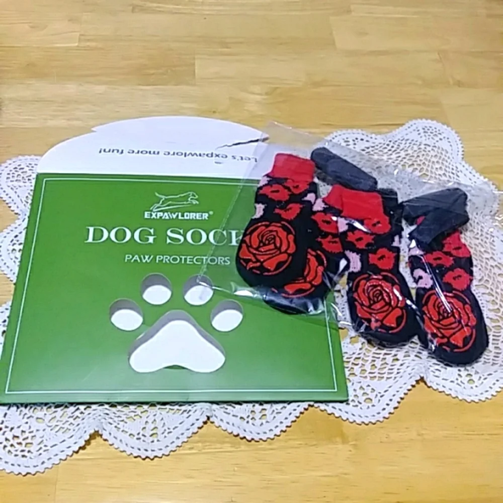 Expawlorer Velcro Close Anti-Slip Dog Socks
